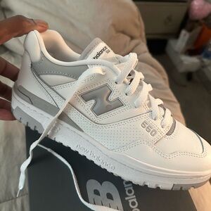 New Balance 550 White and Gray Sneakers
